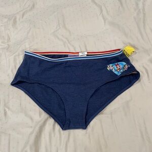 Vintage 90s Powerpuff Girls Cartoon Network Navy Blue Swim Bottoms Briefs 13/14